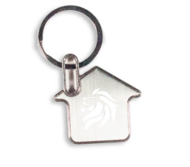 Metal Silver Home key chain