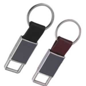 Square Hook Leatherette Keychain
