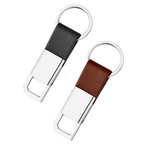 D-Hook Leatherette Keychain