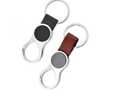 Round Hook Leatherette Keychain