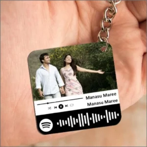 Multicolor Custom MDF Square Key Chain
