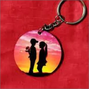 Multicolor Custom MDF Round Key Chain