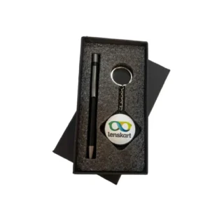 Metal Plate Keychain, Pen