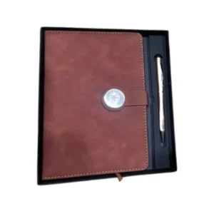 Leather Diary & Pen (Circle)