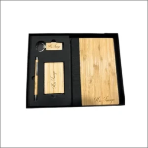 Bamboo Card Holder Combo
